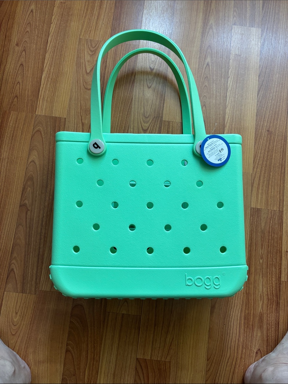 BOGG BAG Mint Green Perforated Tote with Long Handles